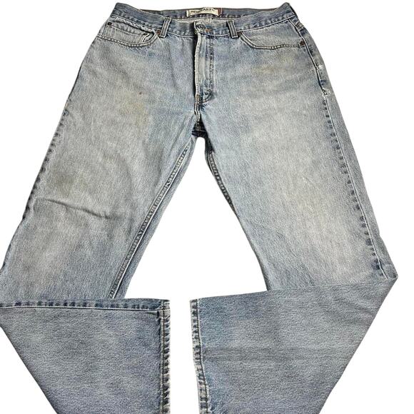 Levi’s 505 Relaxed Fit distressed blue jeans 33x31 Y2K - Picture 3 of 8